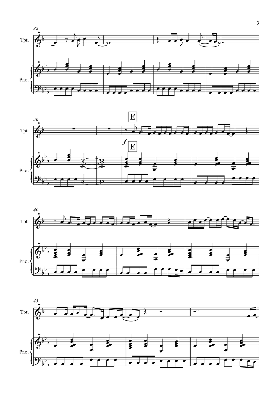 Wonderwall Wonderwall Trumpet Solo scores gallery preview page 3
