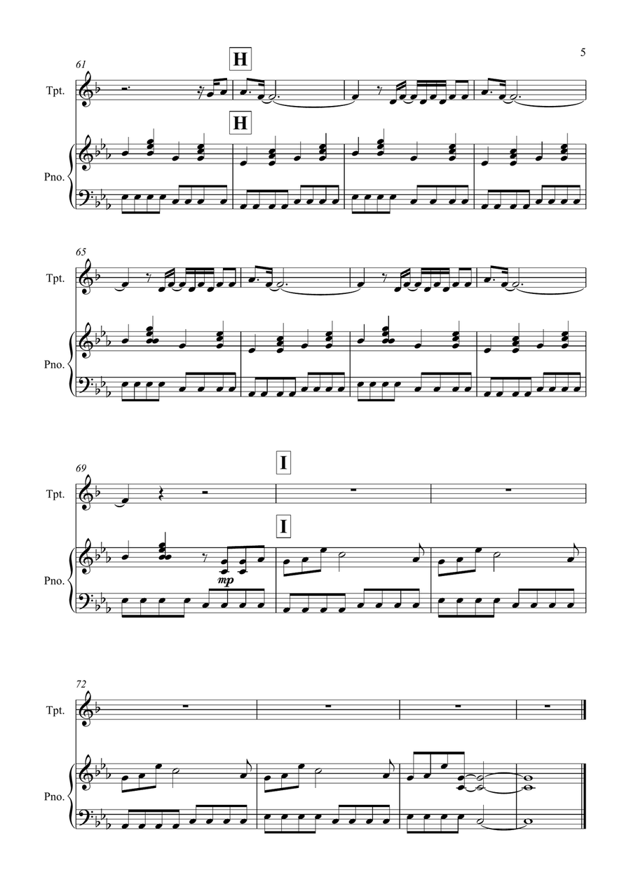 Wonderwall Wonderwall Trumpet Solo scores gallery preview page 5