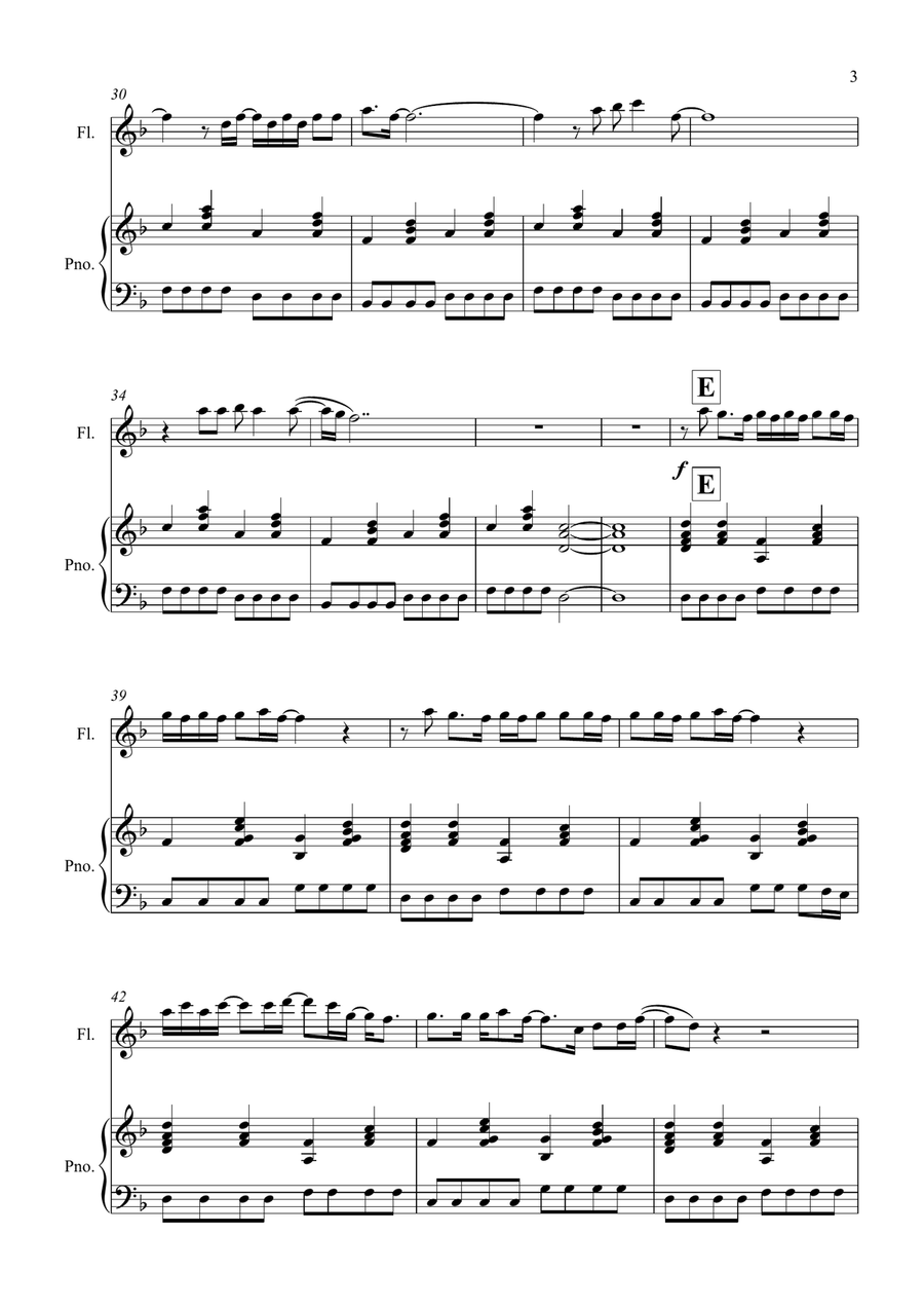 Wonderwall Wonderwall Flute Solo scores gallery preview page 3