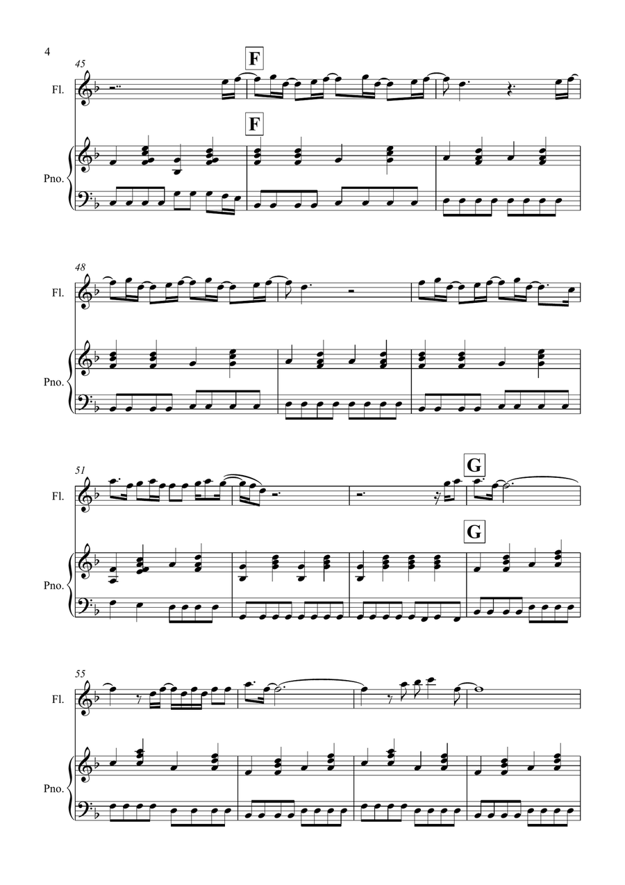Wonderwall Wonderwall Flute Solo scores gallery preview page 4