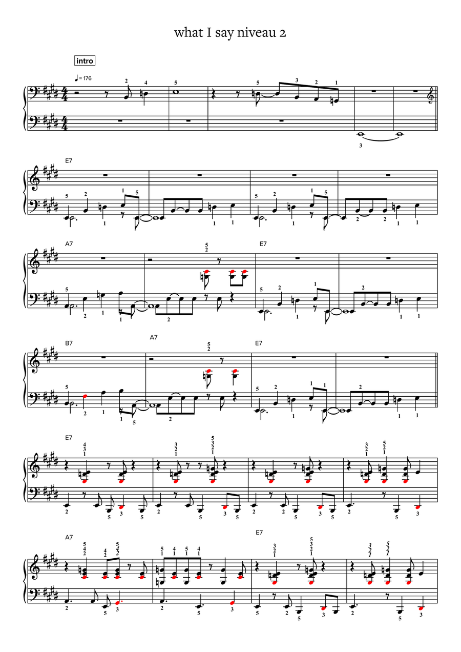 What I say niveau 2 What I say niveau 2 Easy Piano scores gallery preview page 1
