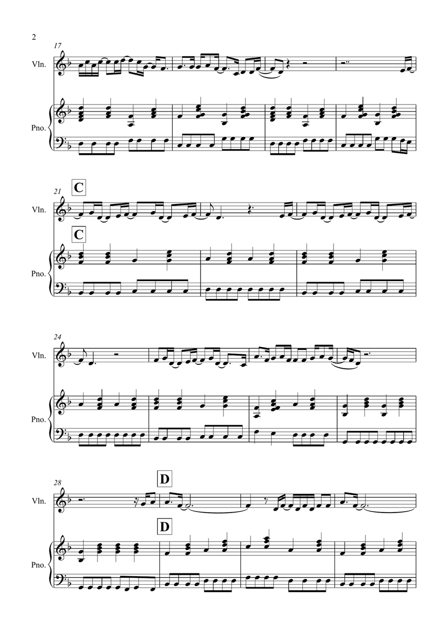 Wonderwall Wonderwall Violin Solo scores gallery preview page 2
