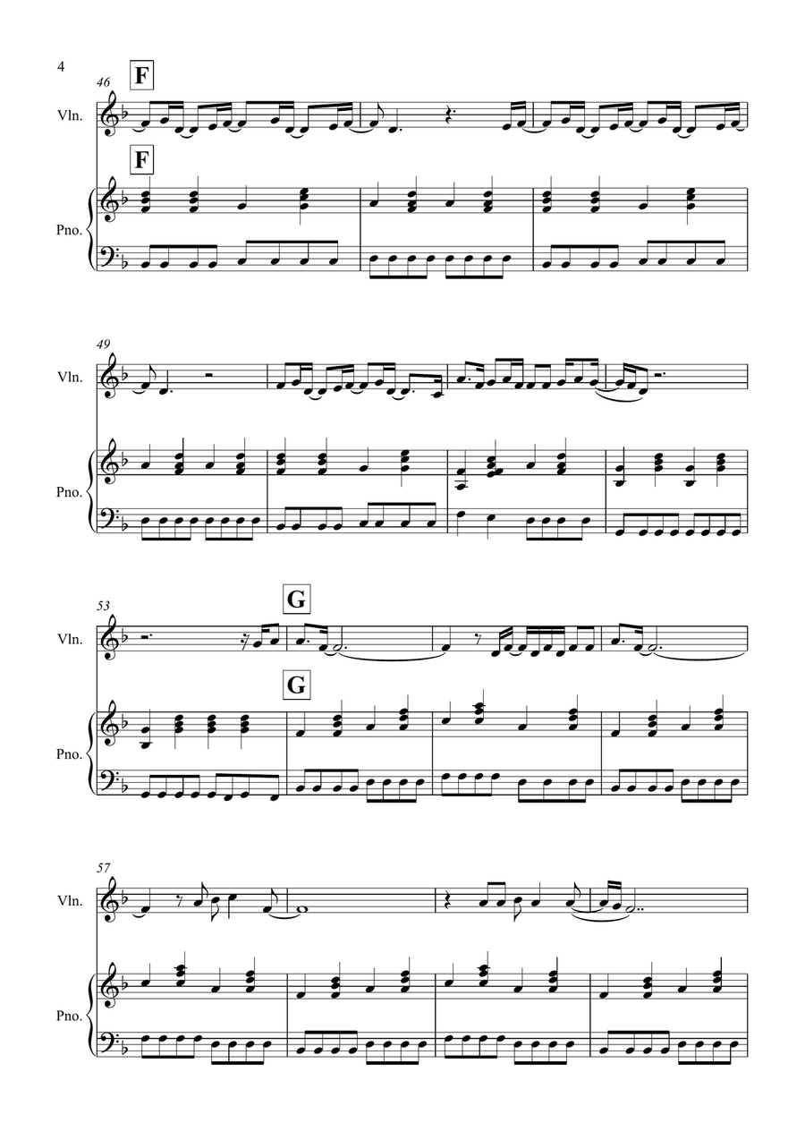 Wonderwall Wonderwall Violin Solo scores gallery preview page 4
