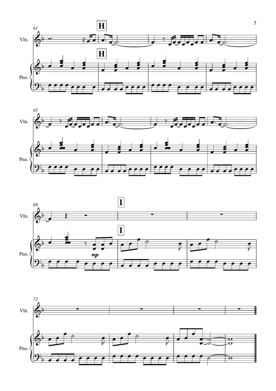 Wonderwall Wonderwall Violin Solo scores gallery preview page 5