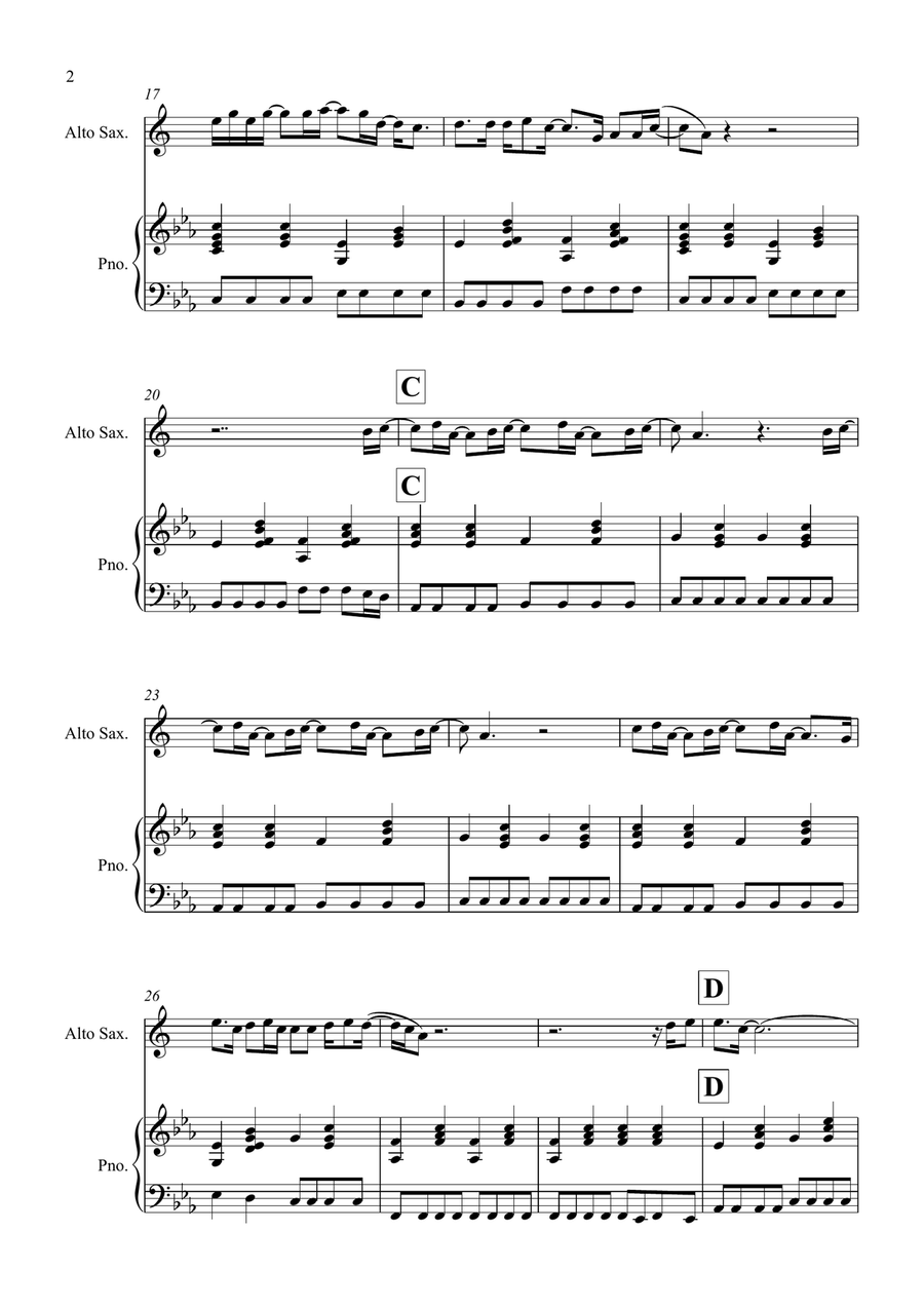 Wonderwall Wonderwall Alto Saxophone scores gallery preview page 2