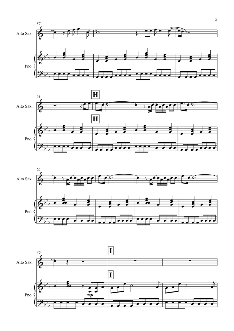 Wonderwall Wonderwall Alto Saxophone scores gallery preview page 5