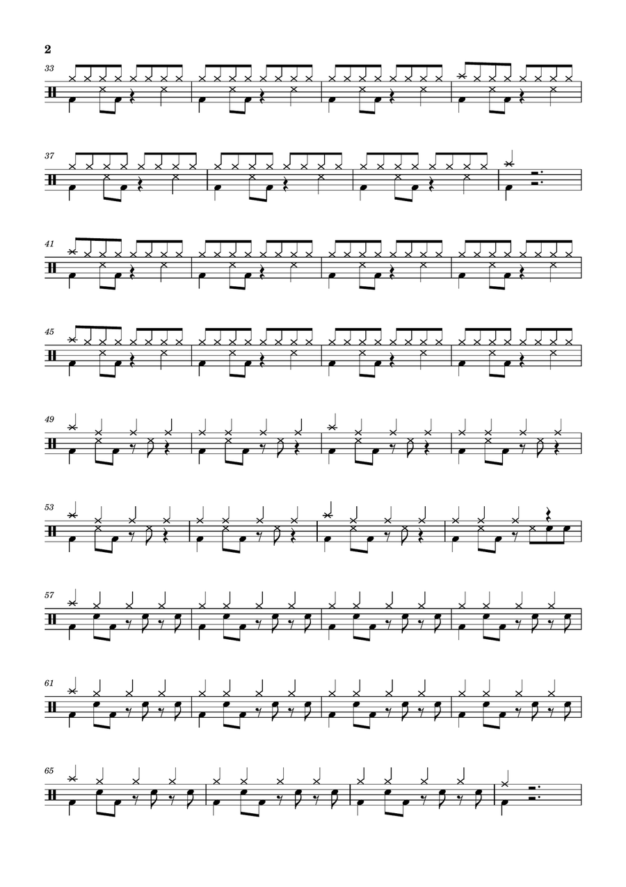 Falling Into You Falling Into You Drum Set scores gallery preview page 2