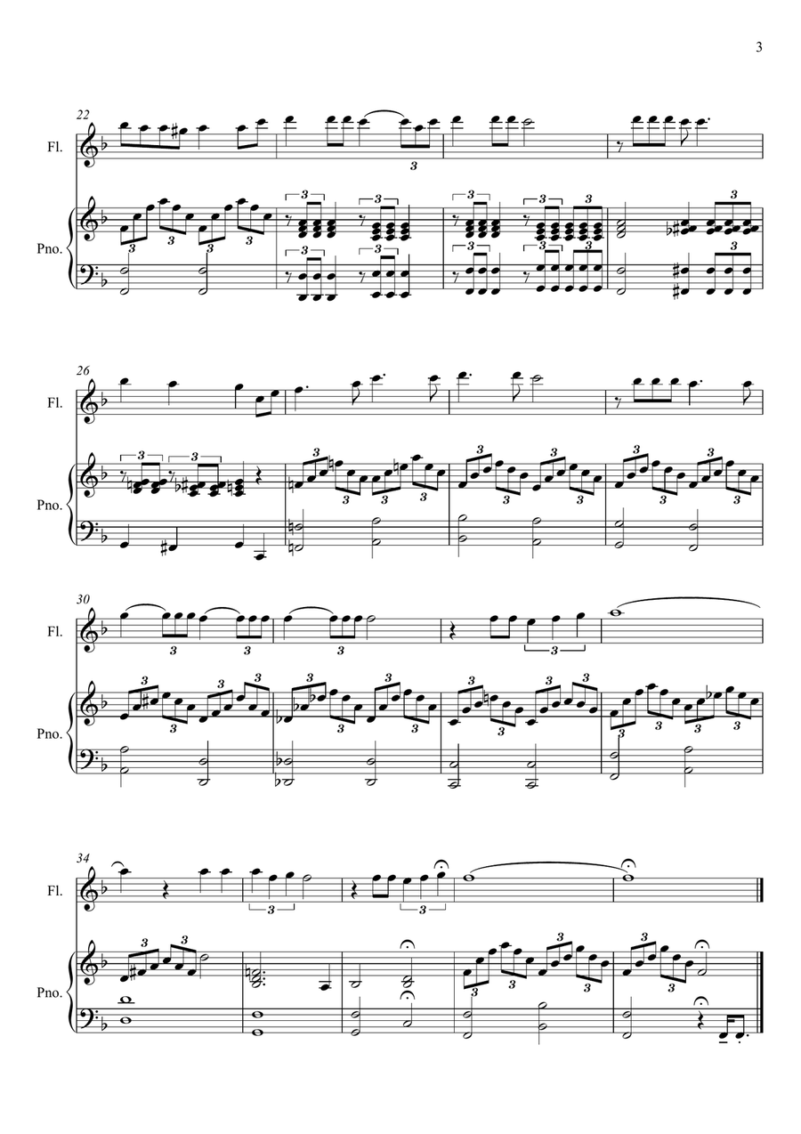 What A Wonderful World What A Wonderful World Flute Solo scores gallery preview page 3