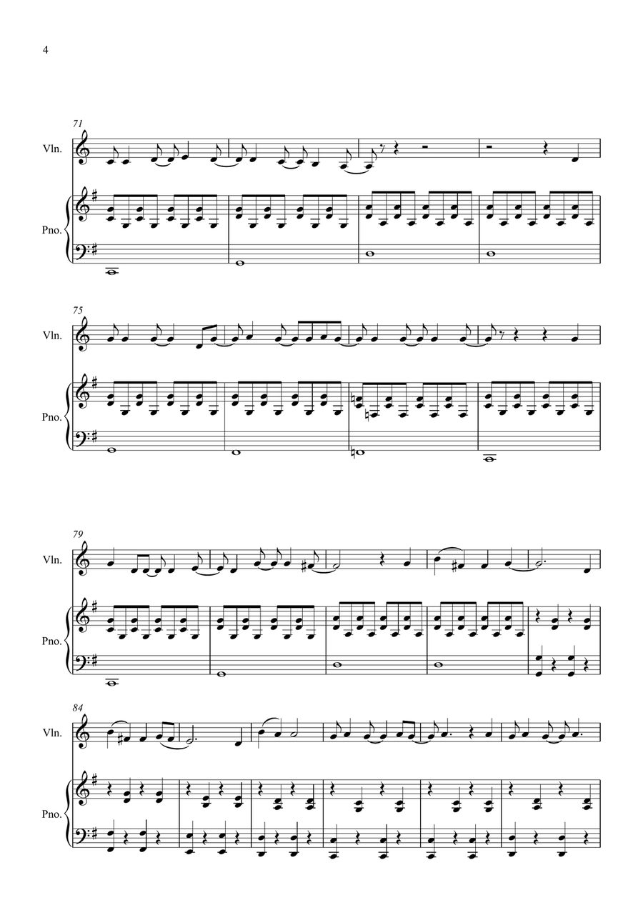 Welcome To The Black Parade Violin Solo scores gallery preview page 4