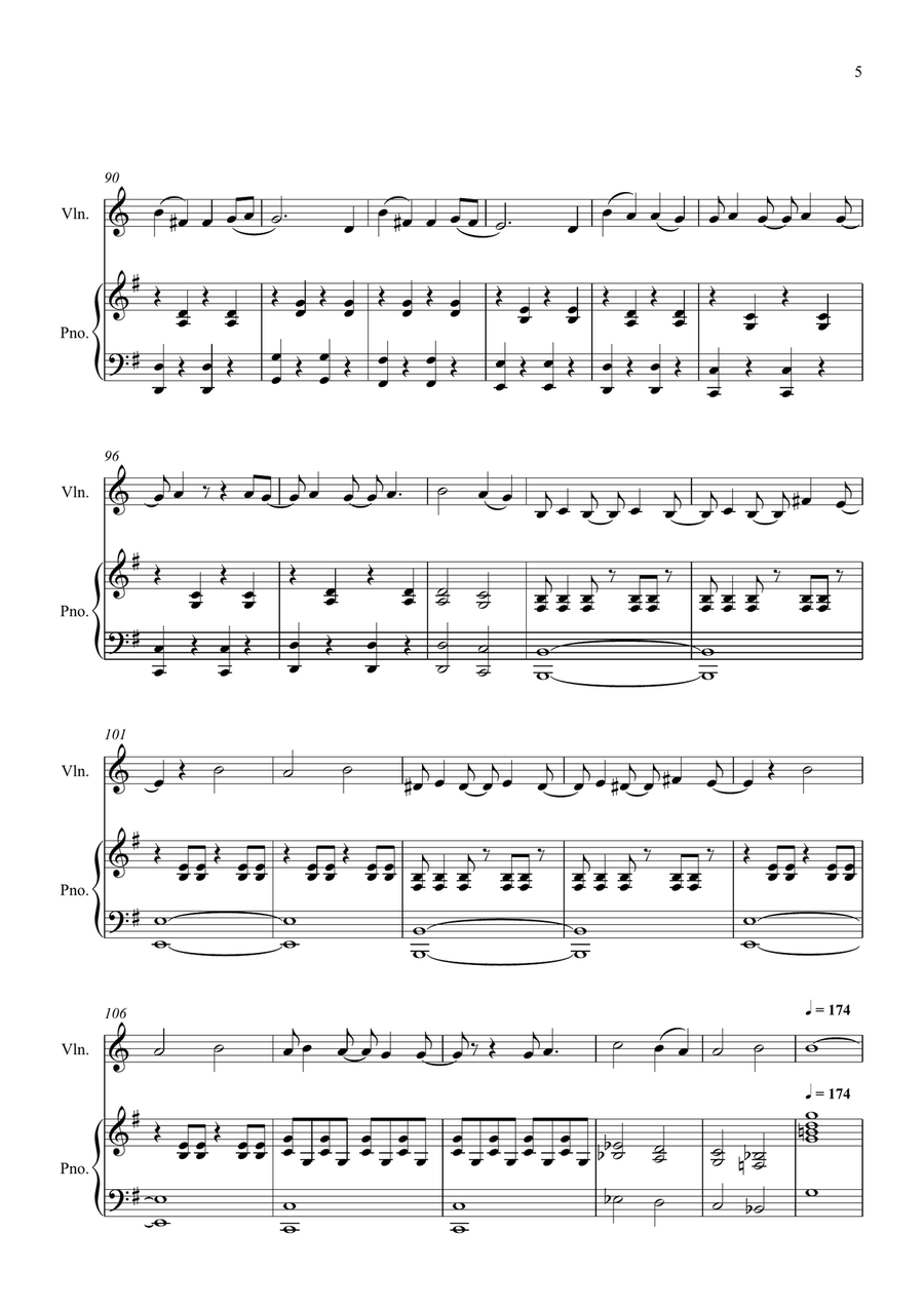 Welcome To The Black Parade Violin Solo scores gallery preview page 5