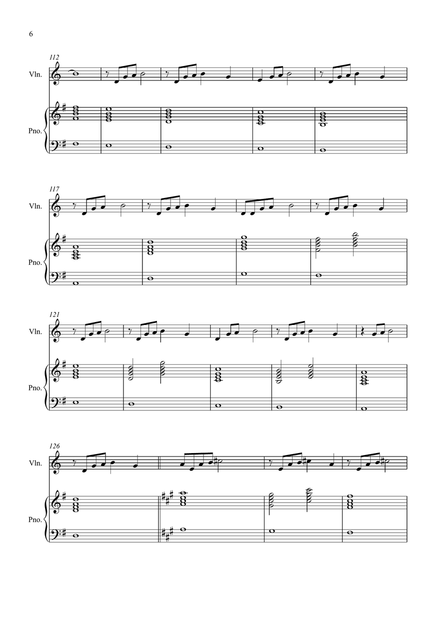 Welcome To The Black Parade Violin Solo scores gallery preview page 6
