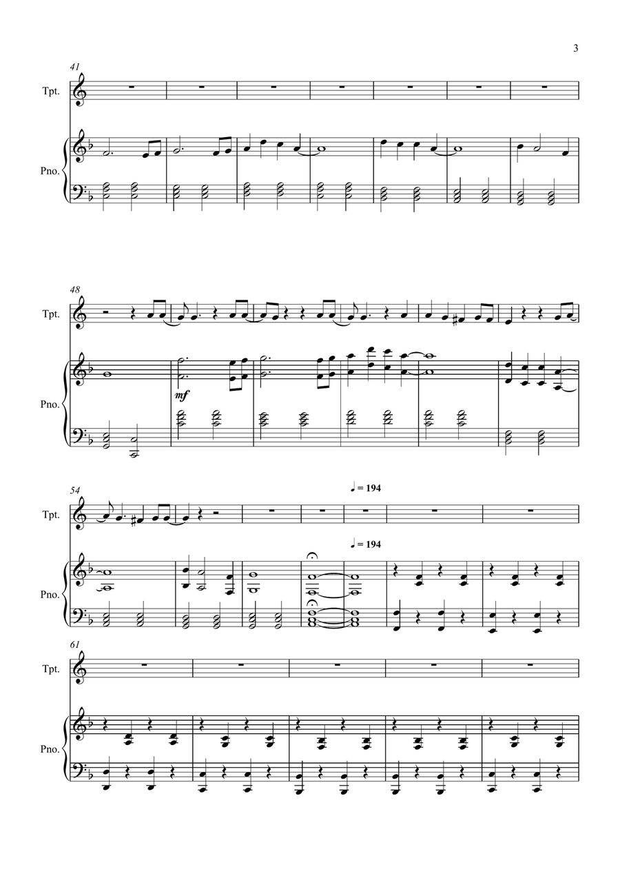 Welcome To The Black Parade Trumpet Solo scores gallery preview page 3