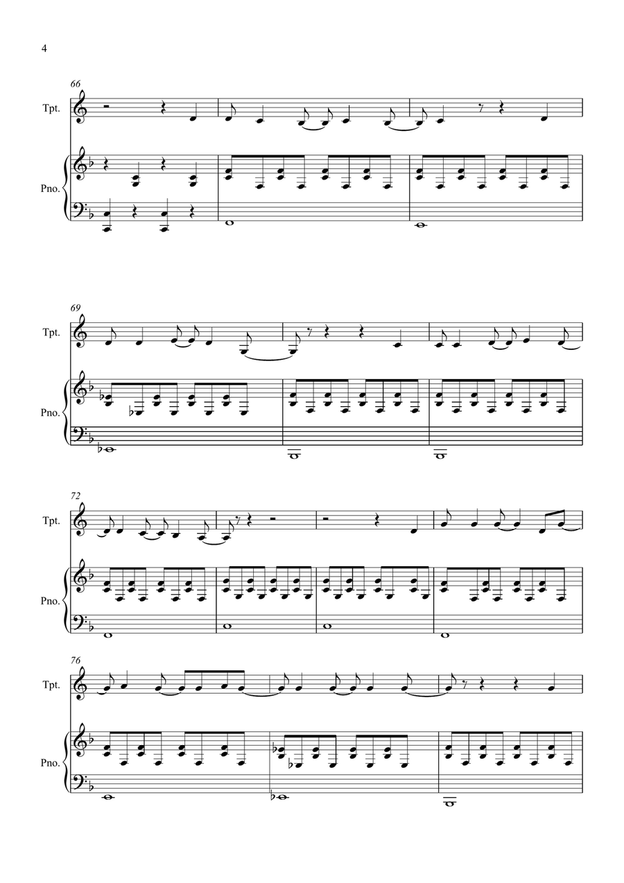 Welcome To The Black Parade Trumpet Solo scores gallery preview page 4