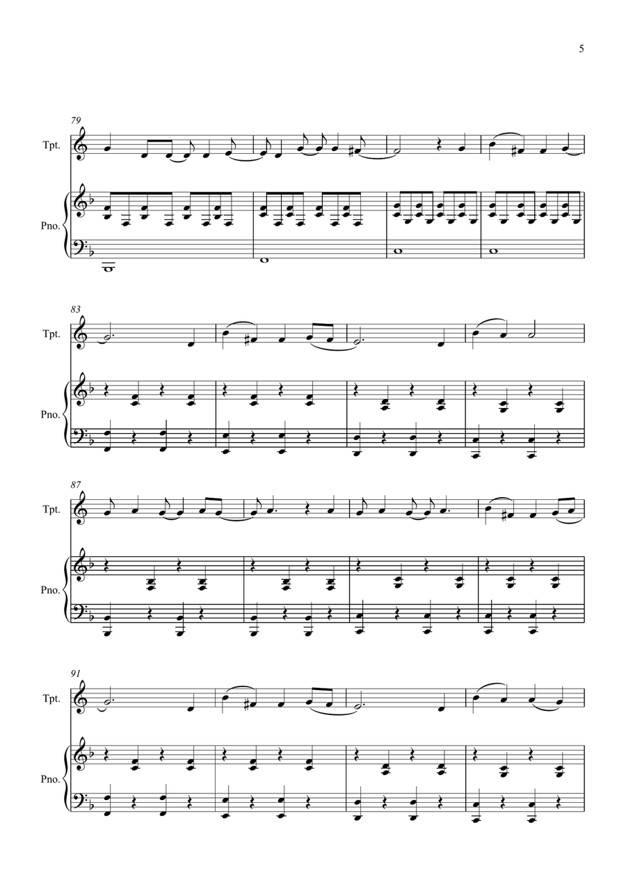 Welcome To The Black Parade Trumpet Solo scores gallery preview page 5