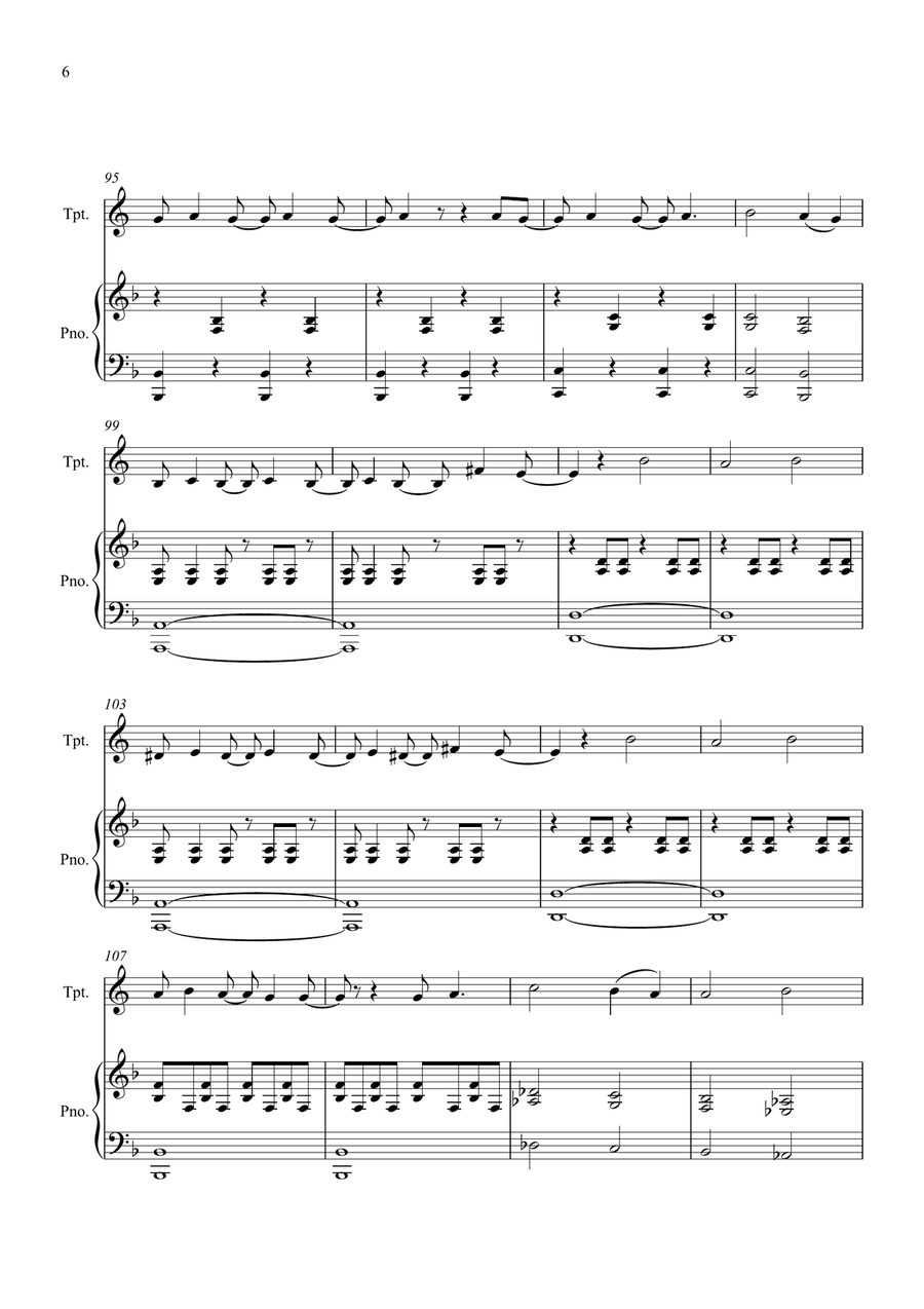 Welcome To The Black Parade Trumpet Solo scores gallery preview page 6