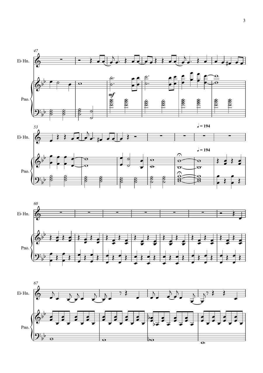 Welcome To The Black Parade Horn scores gallery preview page 3