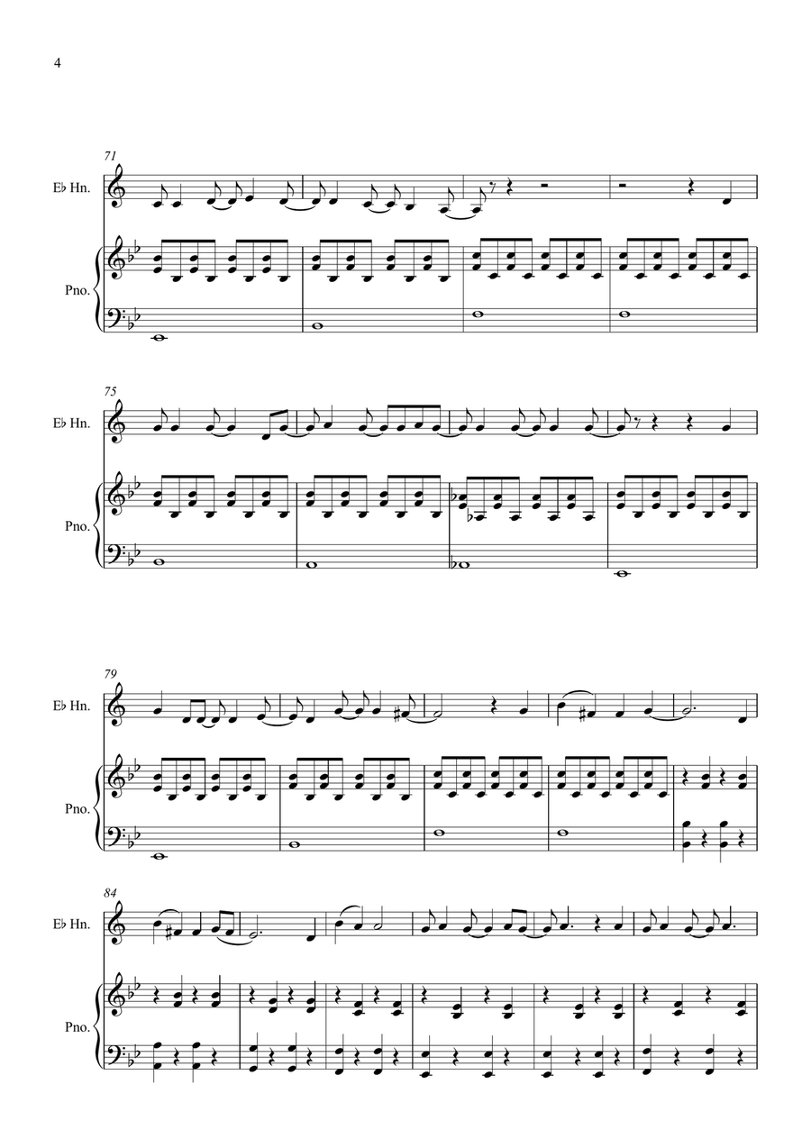 Welcome To The Black Parade Horn scores gallery preview page 4