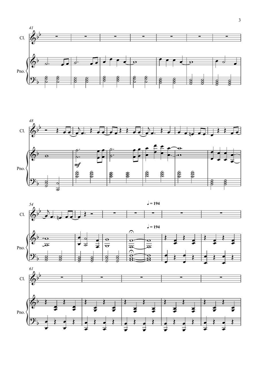 Welcome To The Black Parade Clarinet Solo scores gallery preview page 3