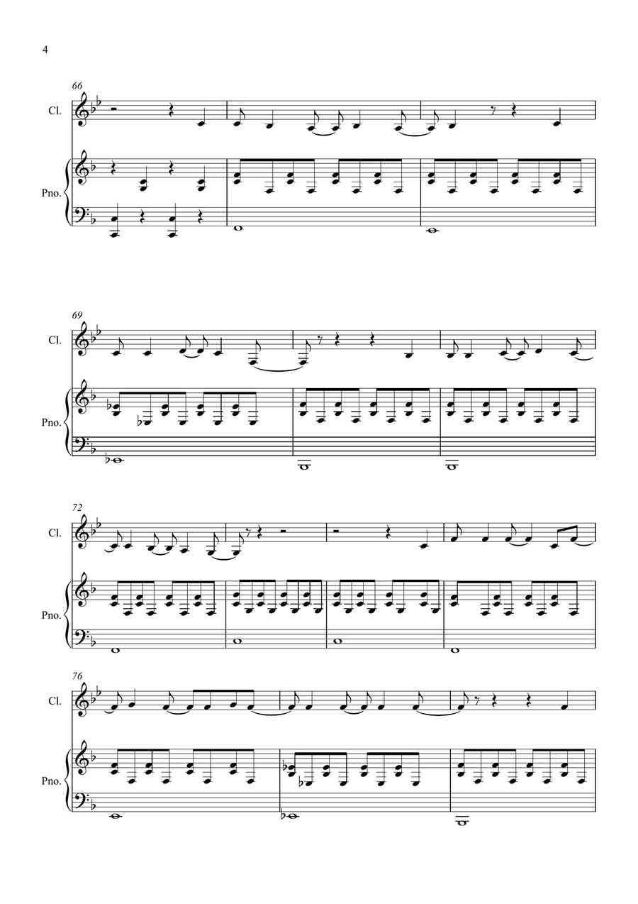 Welcome To The Black Parade Clarinet Solo scores gallery preview page 4