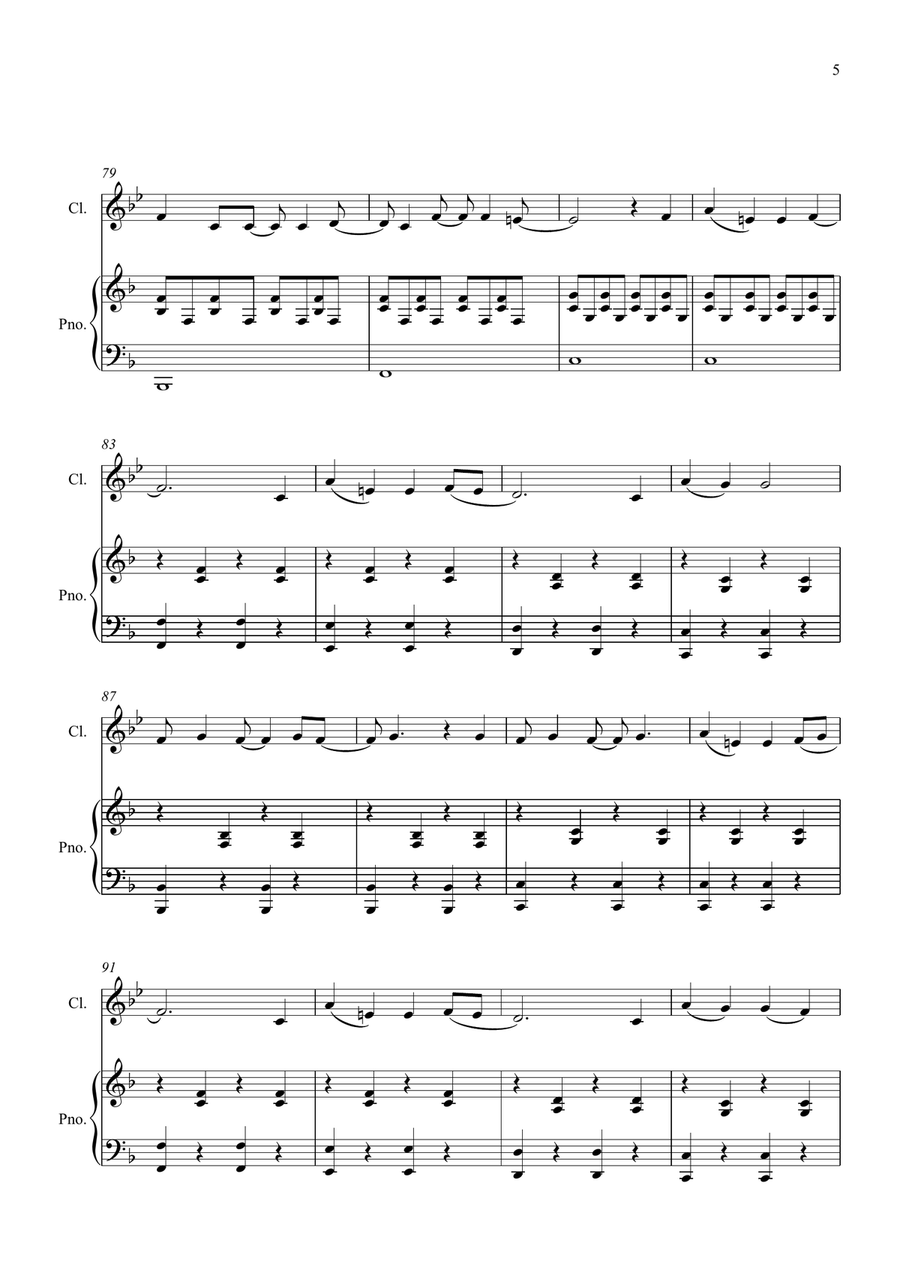 Welcome To The Black Parade Clarinet Solo scores gallery preview page 5