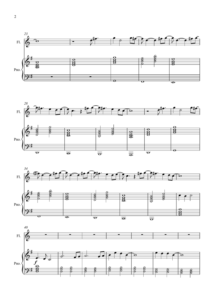 Welcome To The Black Parade Flute Solo scores gallery preview page 2