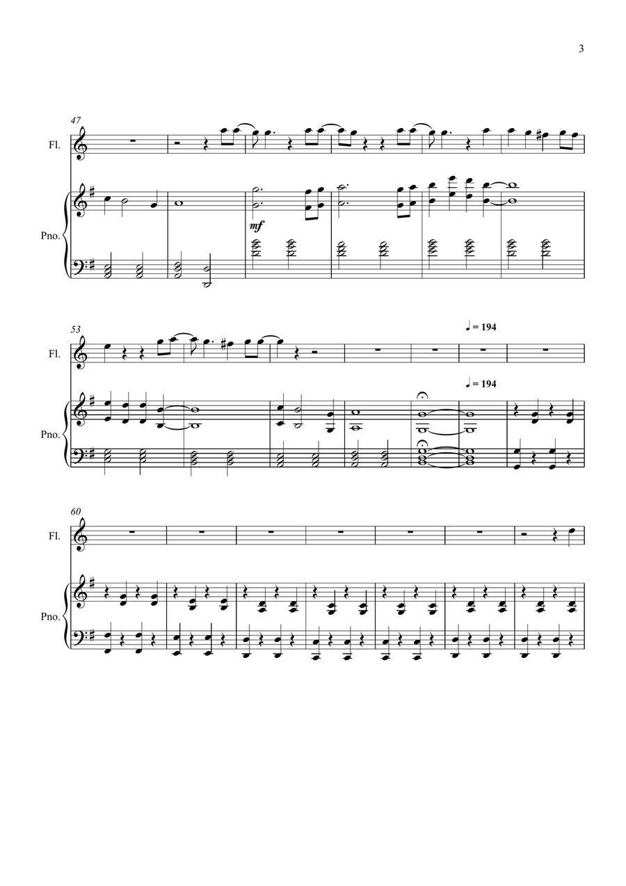 Welcome To The Black Parade Flute Solo scores gallery preview page 3