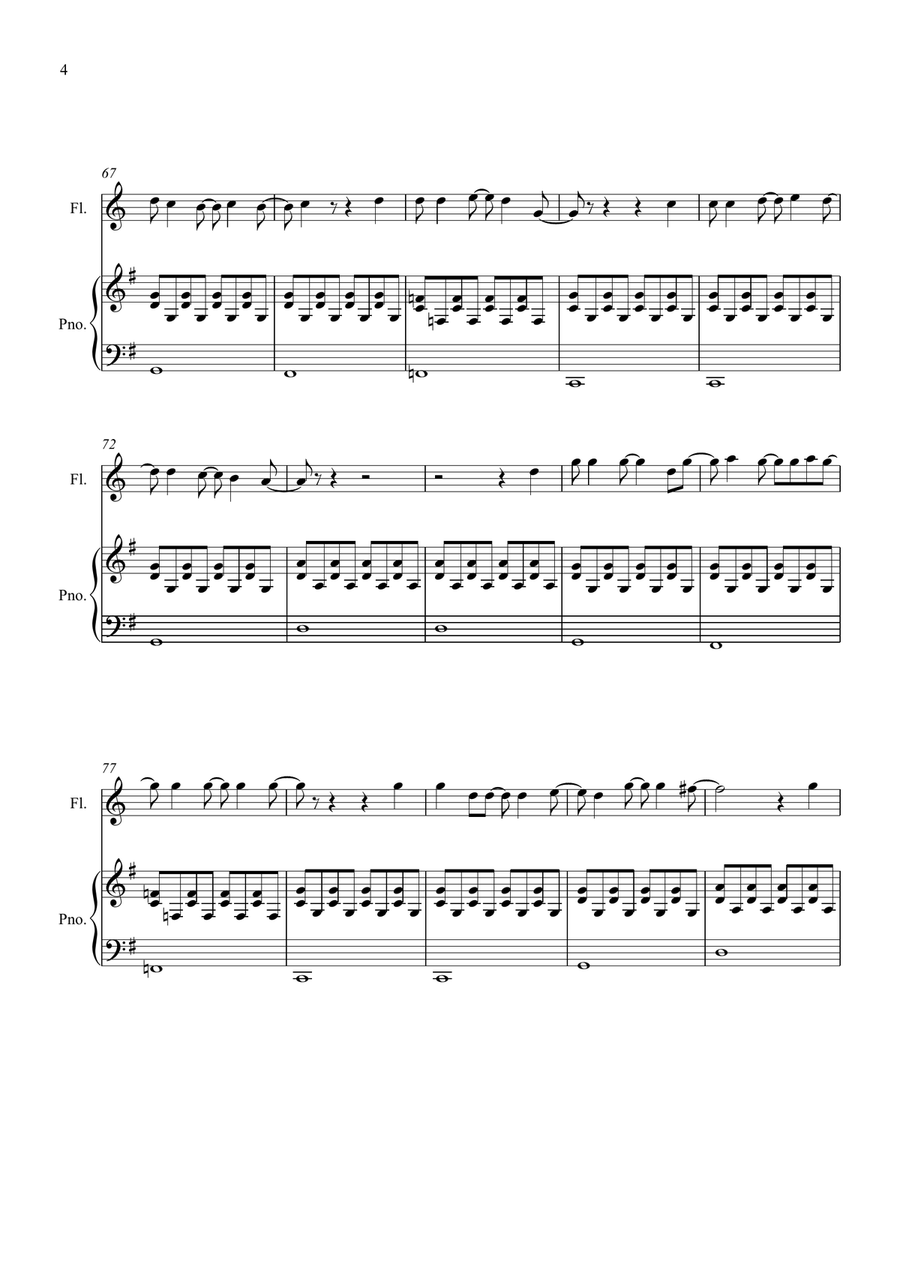 Welcome To The Black Parade Flute Solo scores gallery preview page 4