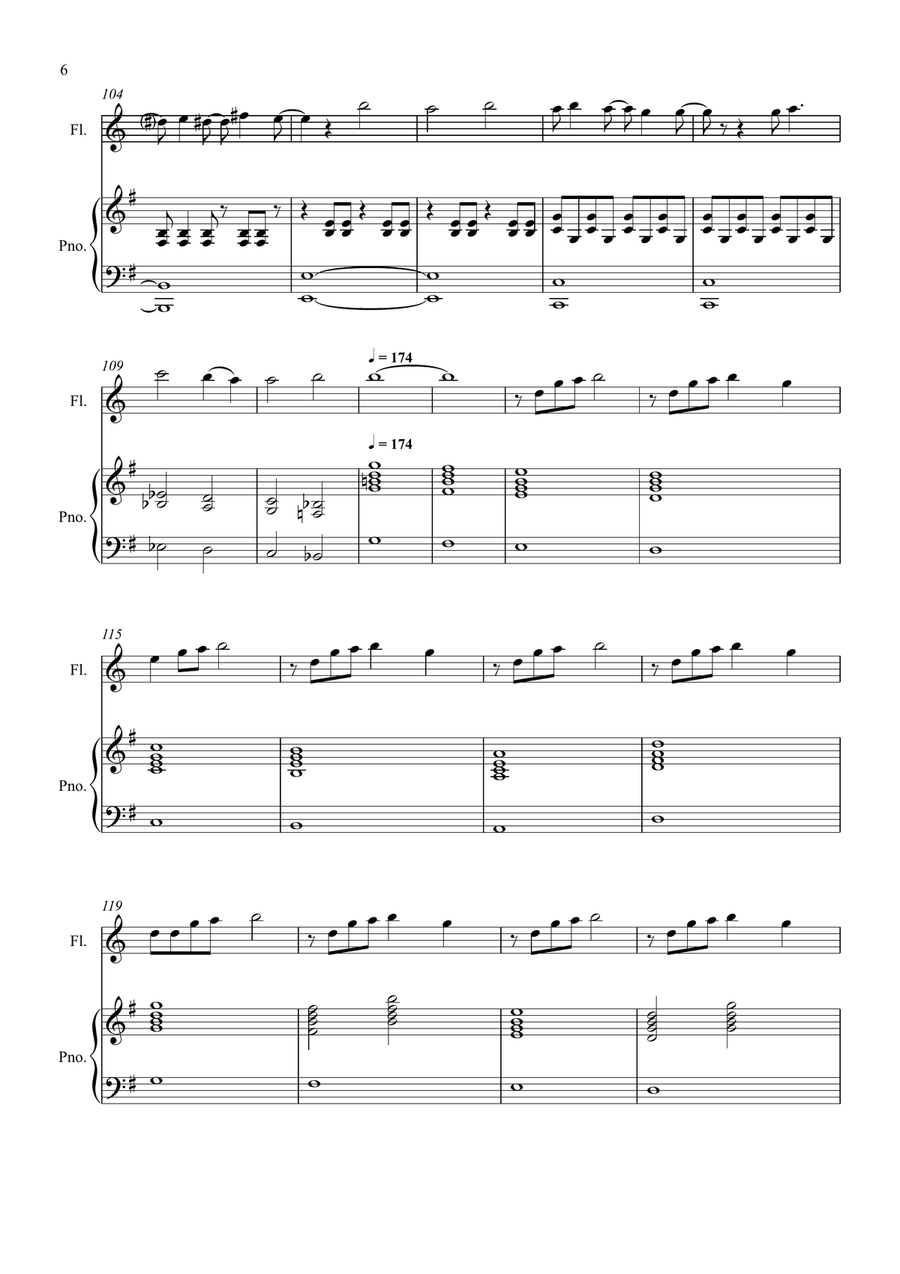 Welcome To The Black Parade Flute Solo scores gallery preview page 6