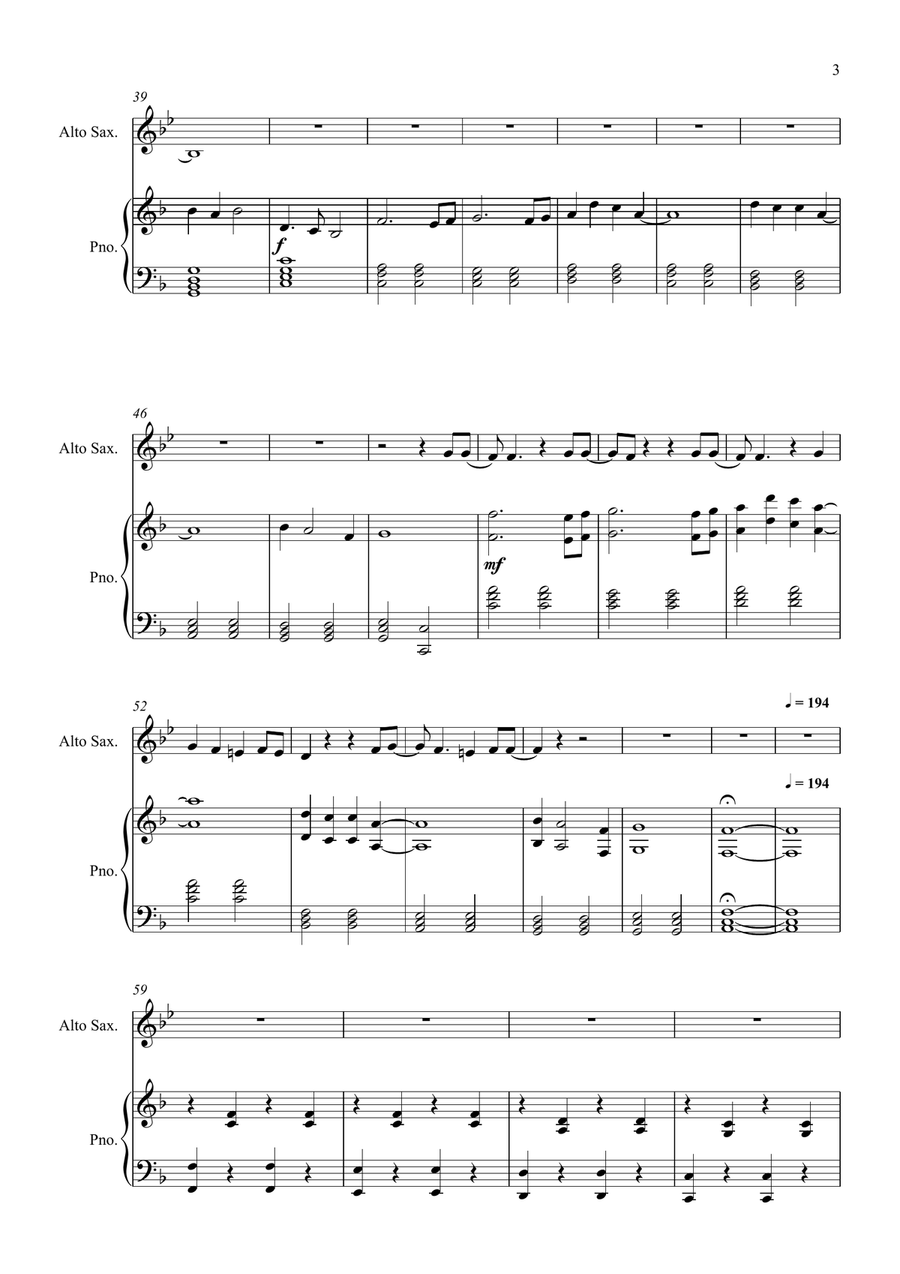 Welcome To The Black Parade Alto Saxophone scores gallery preview page 3