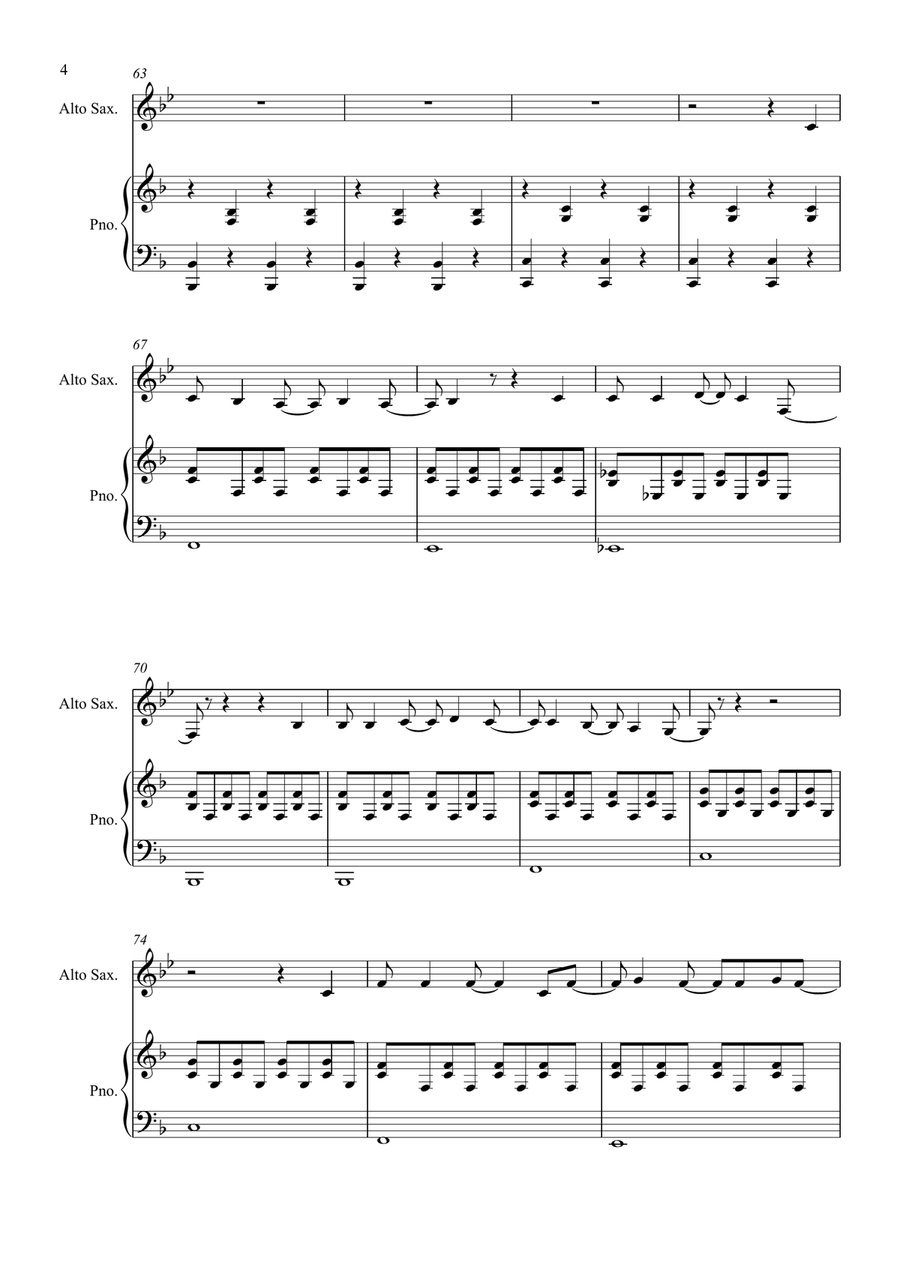 Welcome To The Black Parade Alto Saxophone scores gallery preview page 4