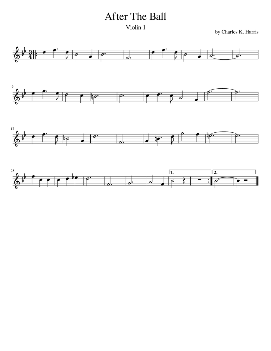 After The Ball (String Quartet Score & Parts) String Quartet scores gallery preview page 3