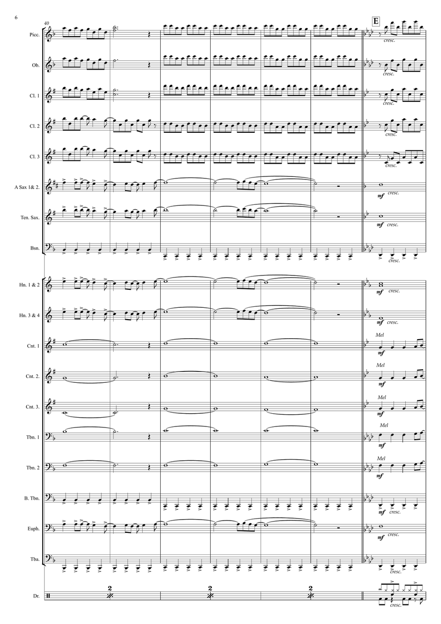 Medley: Mighty Wings with You've Lost That Lovin' Feelin', Take My Breath Away (Love Theme), Dang... Concert Band scores gallery preview page 6