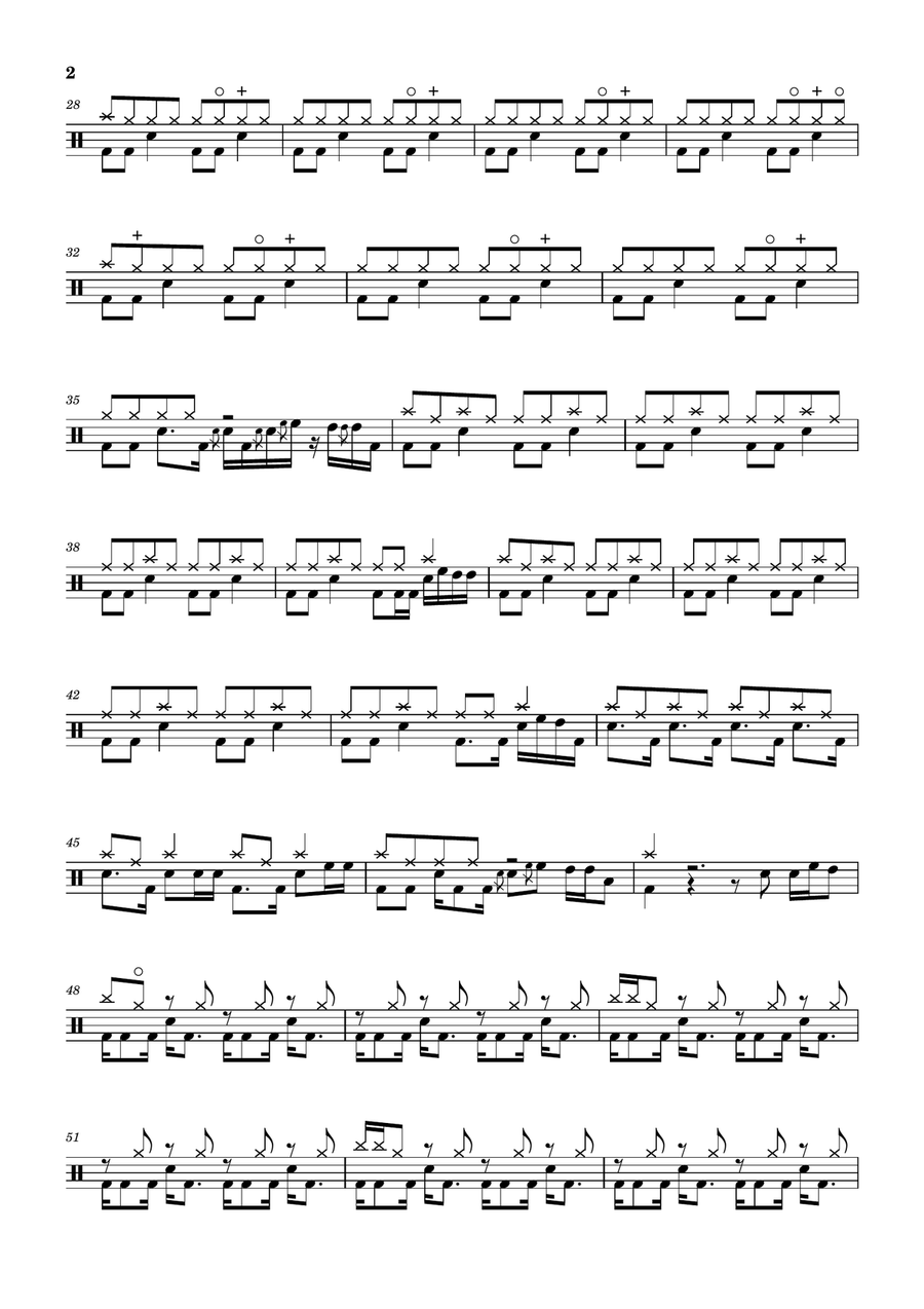 Dear God Dear God Drum Set scores gallery preview page 2