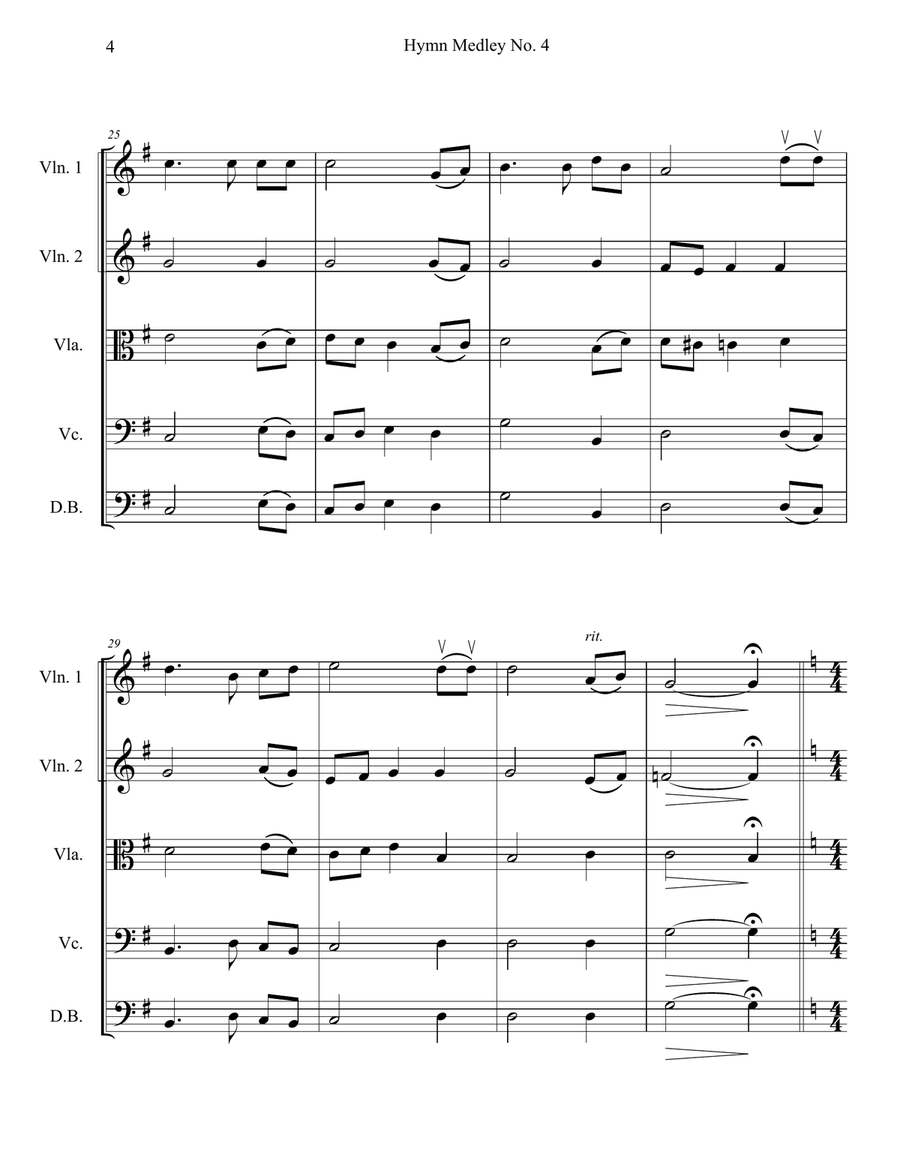 Hymn Medley No. 4 (String Orchestra or Quintet) String Orchestra scores gallery preview page 4