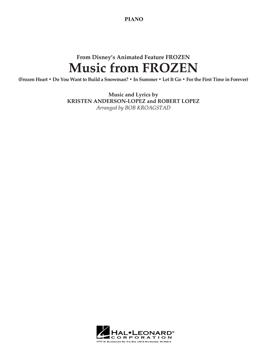 Music from Frozen (arr. Bob Krogstad) - Piano Full Orchestra scores gallery preview page 1