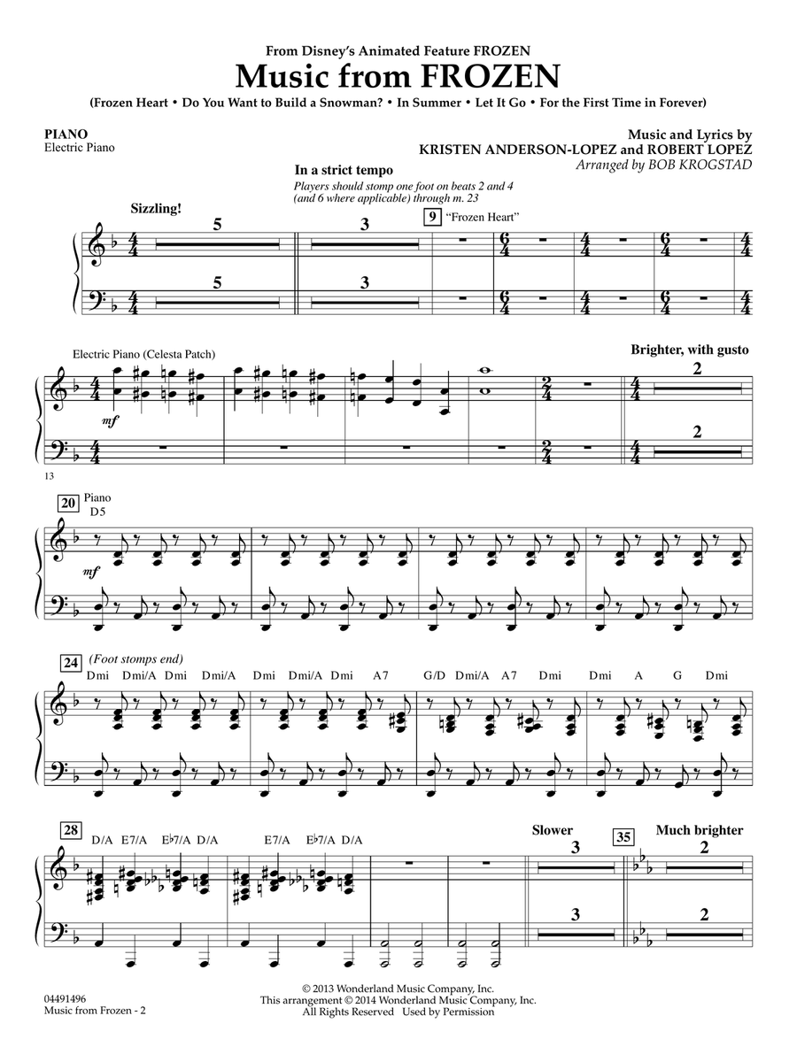 Music from Frozen (arr. Bob Krogstad) - Piano Full Orchestra scores gallery preview page 2