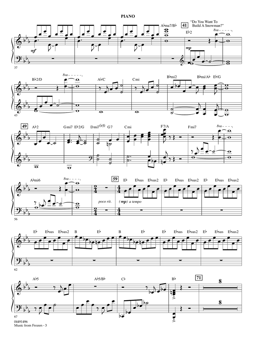 Music from Frozen (arr. Bob Krogstad) - Piano Full Orchestra scores gallery preview page 3