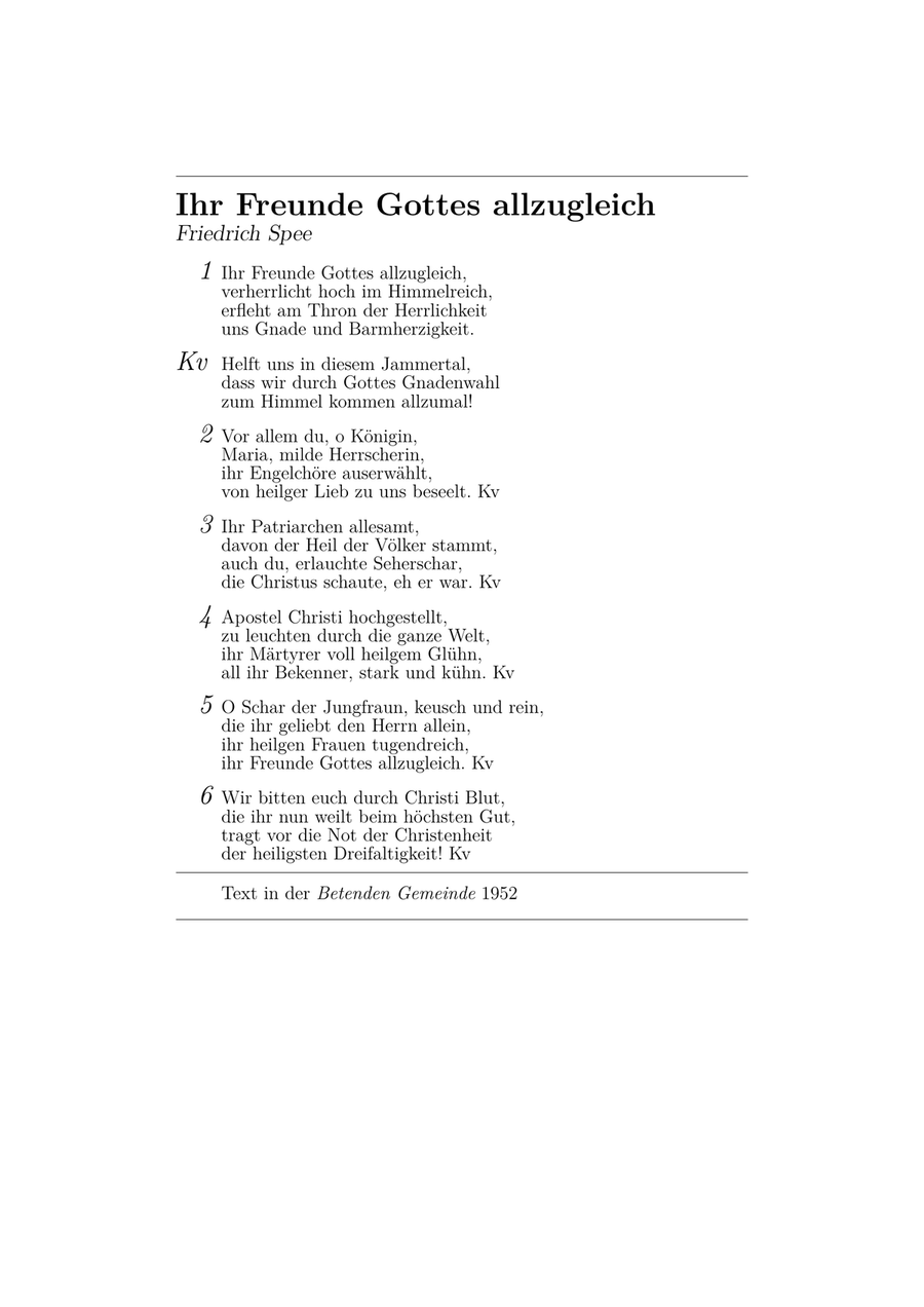 Ihr Freunde Gottes allzugleich (Gotteslob 542) Piano Solo scores gallery preview page 4