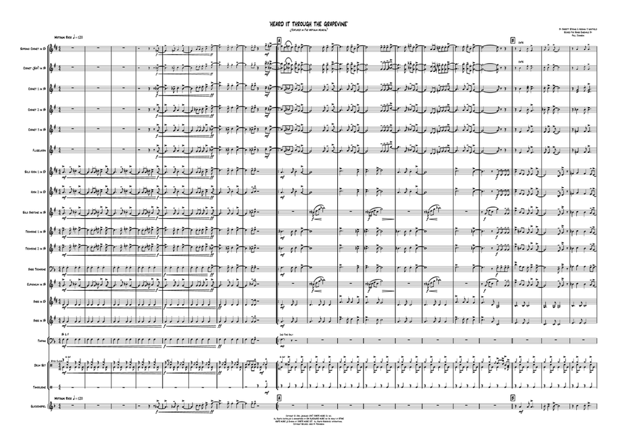 I Heard It Through The Grapevine Brass Band scores gallery preview page 1
