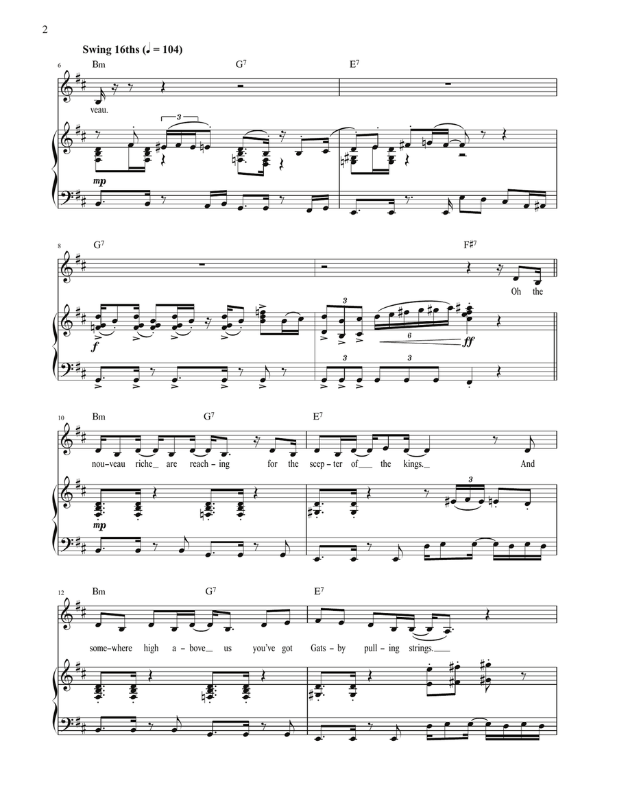 New Money (from The Great Gatsby) Voice scores gallery preview page 2