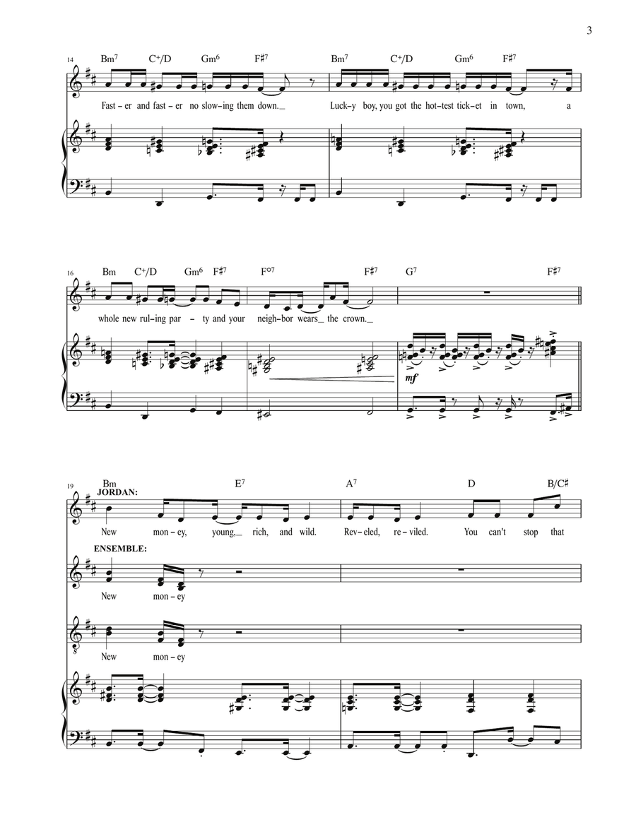 New Money (from The Great Gatsby) Voice scores gallery preview page 3