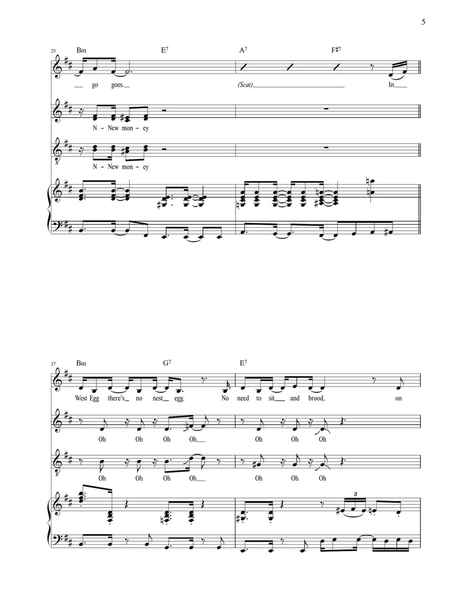 New Money (from The Great Gatsby) Voice scores gallery preview page 5