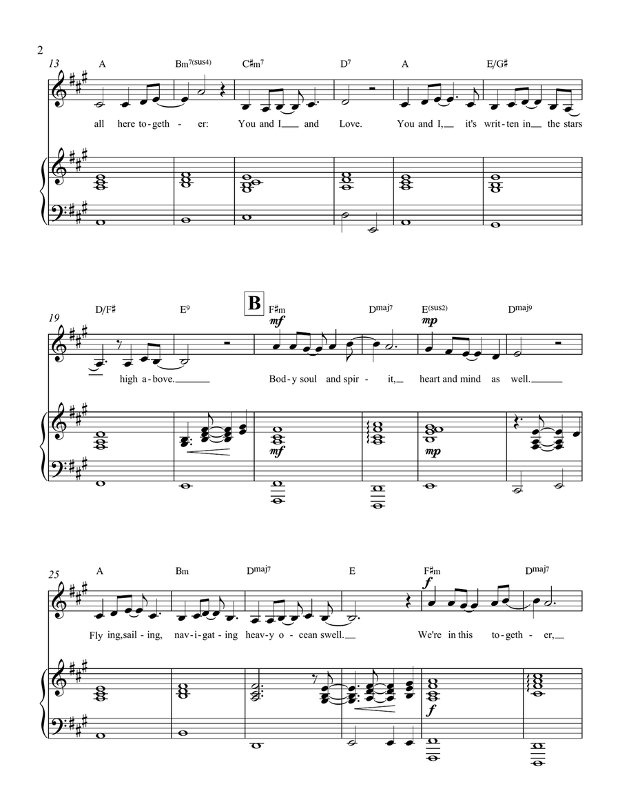 You're the One for Me Piano, Vocal scores gallery preview page 3
