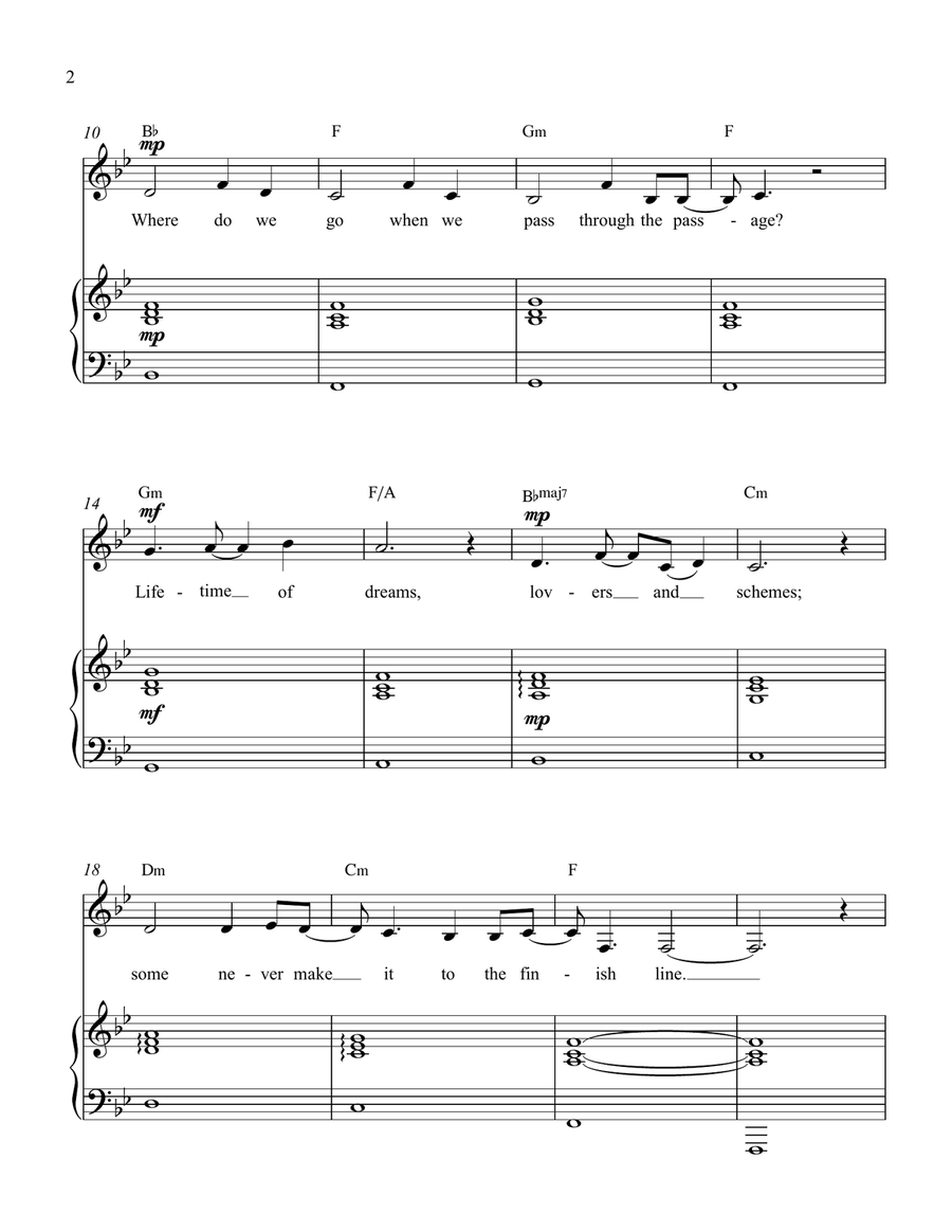 Passages Piano, Vocal scores gallery preview page 3