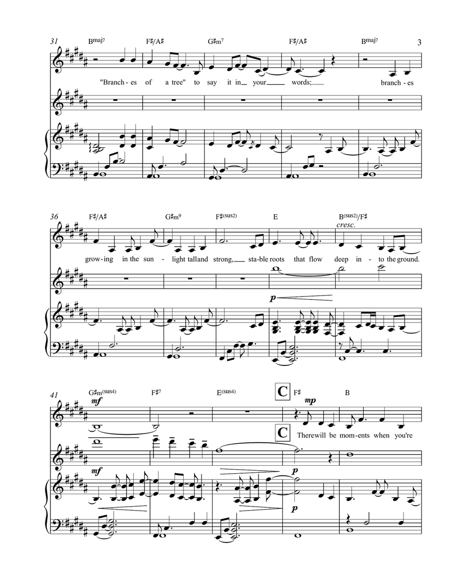 Glorious Today Piano, Vocal scores gallery preview page 4