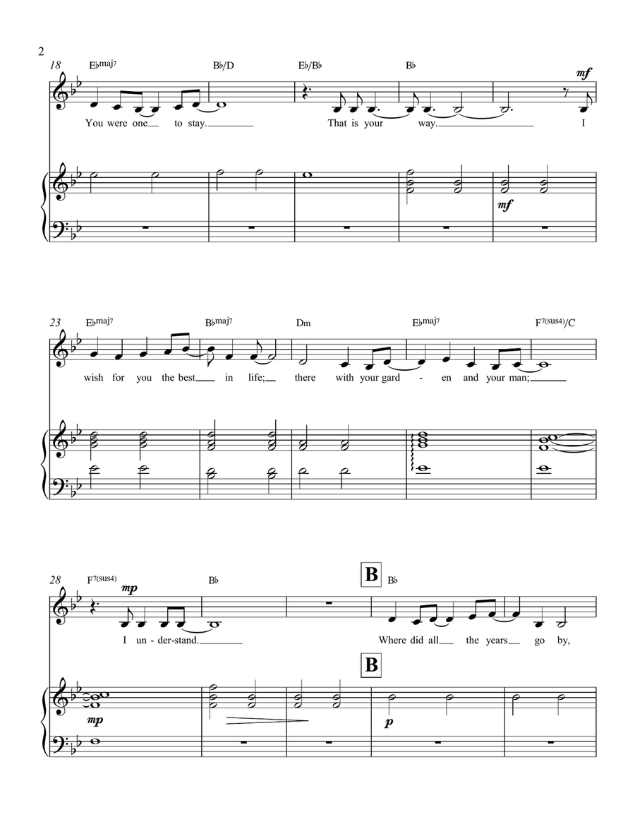 Footprints Piano, Vocal scores gallery preview page 3