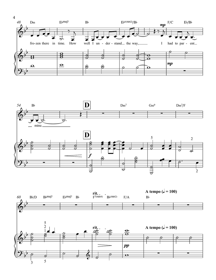 Footprints Piano, Vocal scores gallery preview page 5
