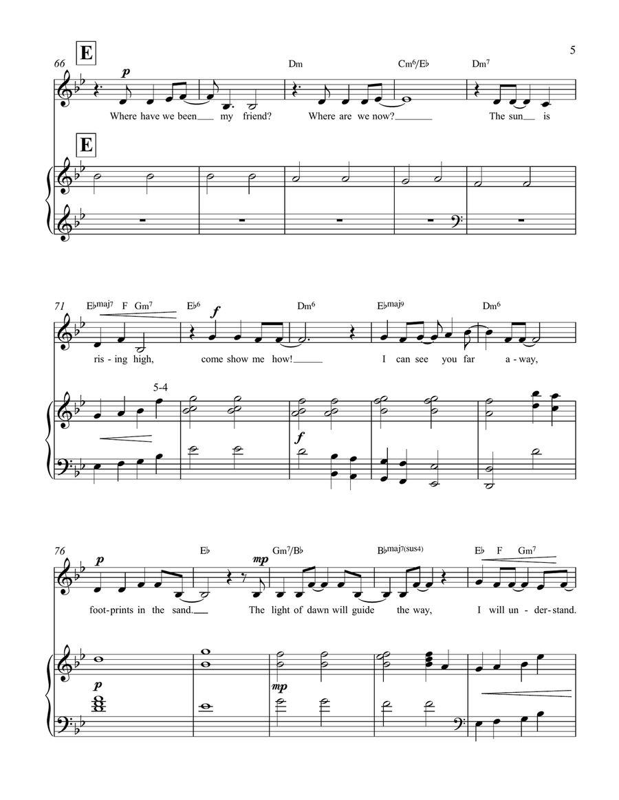 Footprints Piano, Vocal scores gallery preview page 6