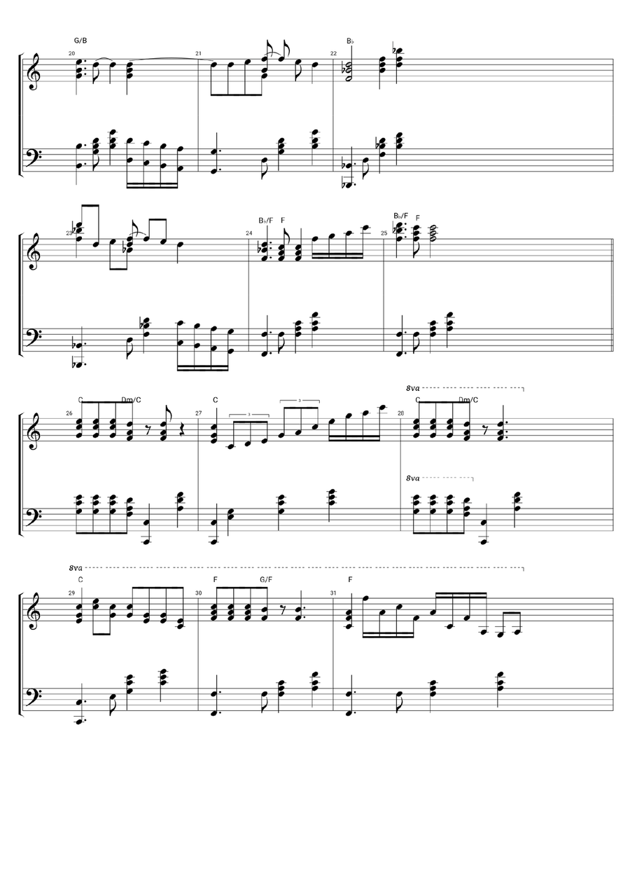 Song For Guy Song For Guy Piano Solo scores gallery preview page 2