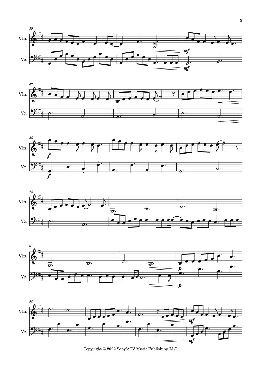 Dandelions String Duet scores gallery preview page 3